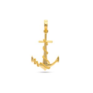22kt Gold Anchor Pendant