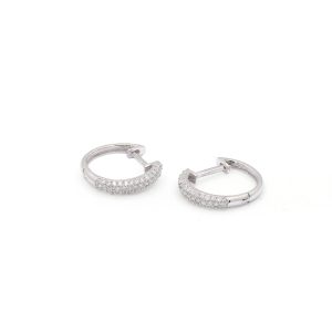 18KT White Gold Pair Of Gypsies with Diamonds