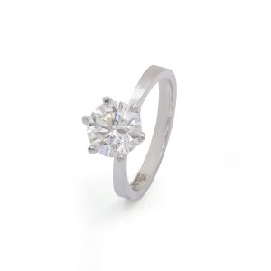 18KT White Gold Ring with Lab Grown Diamond