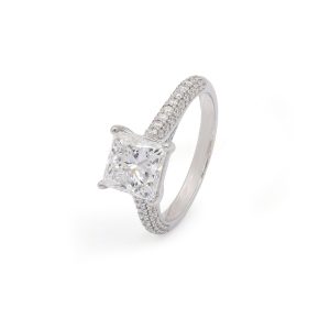 18KT White Gold Ring with Lab Grown Diamonds