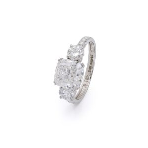 18KT White Gold Ring with Lab Grown Diamonds